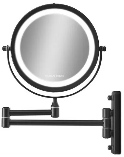 Gillian Jones - Vægspejl x10 Forstørrelse & LED Lys Mat Sort