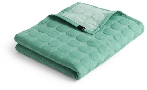 HAY Mega Dot Organic Sengetæppe 195x245 Sea Green